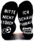 Fußball Geschenke für Männer Neuheit Lustige Socken mit Spruch Bitte Nicht Stören Ich Schaue Fußball Teenager Jungen Sohn Fußballliebhaber Vatertag Geschenke für Herren Fussball Geschenke Schwarz