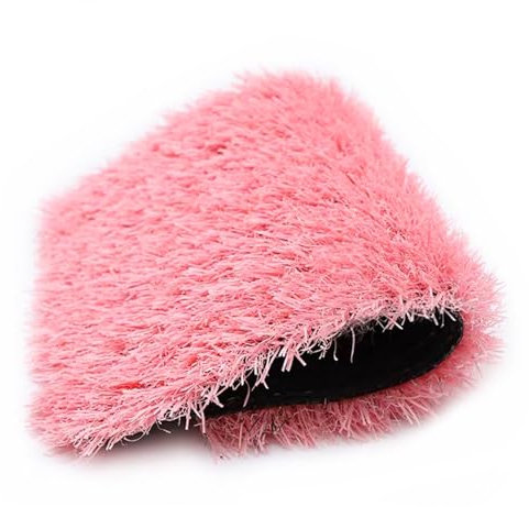Gazon synthétique haute densité avec trous de drainage, parfait pour les aires de jeux et les jardins, tapis de gazon synthétique réaliste, rose, 60 x 120 cm