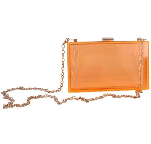 YUEZHAN Pochette Donna Borsa A Tracolla Portatile Multiuso Salvaspazio Arancione