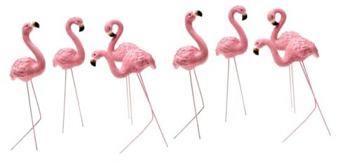 Milisten 8stücke Flamingo Deko Harz Für Mikro-landschaften Farbenfrohe Garten Und Topfdekoration Für Blumenbeete Und Terrarien Wetterbeständige Miniaturfiguren Für Innen Und