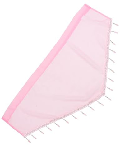 QUMIIRITY Tende Mantovana Triangolari Tende Per Finestre Per L'arredamento Tende Per Finestre Del Bagno Corte Mantovane Di Pizzo Per Finestre Tende Rustiche Nappa Tenda Corta Rosa Poliestere