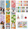 INFUNLY 6 x Kreuzstich Lesezeichen Set Mit Hunden Und Katzen Für Anfänger 8.66 x 3.15 Tiere Gestempeltes Stick Lesezeichen Set Haustier Nadelspitze Lesezeichen Set Mit Anleitung Für Buchliebhaber Le