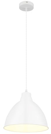 ARTE LAMP Pendelleuchte Hängelampe Industrielle Deckenleuchte für Esstisch, Weiß, E27, höhenverstellbar, 26 x 26 x 23 cm