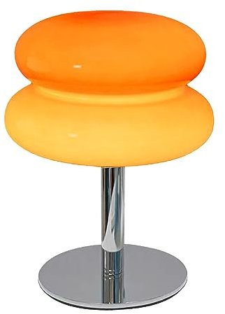 GUANSHAN Vintage Glas Tischlampe Elegantes Nachtlicht Retro Macaron Farbe Nachttischbeleuchtung Dekorative Tischleuchte für Wohnzimmer, Schlafzimmer