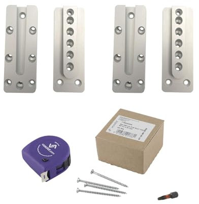 vasalat HVP Verbinder schwerlast 40x110x12-2x Holzverbinder unsichtbar - ideal als Balkenverbinder inklusive 50x Spaxschrauben T-Star plus & 1x Bit TX20