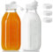 Bottiglie per latte da 1 litro, bottiglia di vetro, bottiglie per latte con tappo a vite, bottiglie per succo di frutta, bottiglia per frullati, bicchiere Kombucha per bevande fai da te, tè freddo