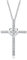 QUADRI 925 Sterling Silber Kreuz Kette Damen mit Zirkonen - Kette mit Kreuz und Herz 45 + 5 cm - Eleganter und schlichter Schmuck für Mutter Geschenk Mutter Freundin Schwester
