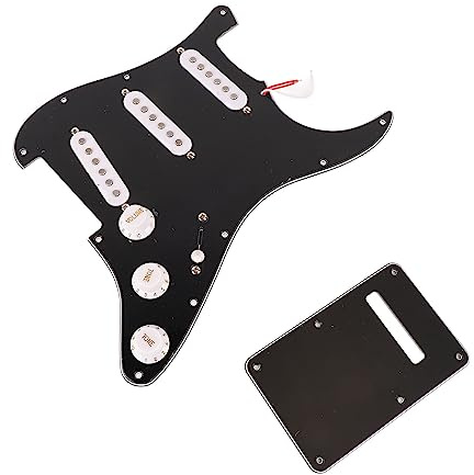 Plate for Guitar Scratches, Back Protective Plate The Loans Bell 'Appearance for Electric Guitars (Black)