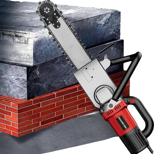 Rainureuse Murale 7800w/8800w - Moteur Sans Balais‌,Scie à Béton Haute Performance Avec Dépoussiérage Par Eau,Pour Briques,Granit,Marbre Et Béton,2 Chaînes + 2 Guides Incluses,350