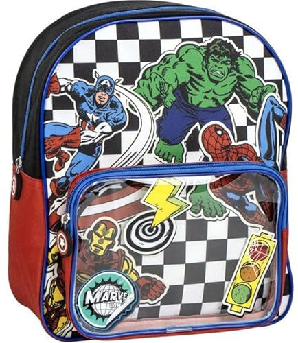 Marvel Avengers School Backpack with Clear Bag and Superhero Design - Durable Avengers Kids Backpack for Boys and Girls