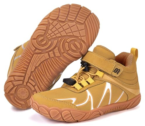 Barfussschuhe Kinder Barfußschuhe Jungen Mädchen Leicht Wanderschuhe Minimal Barfuß Sneaker Outdoor Wasserabweisend rutschfest Barefoot Shoes Kids Gr.27-35