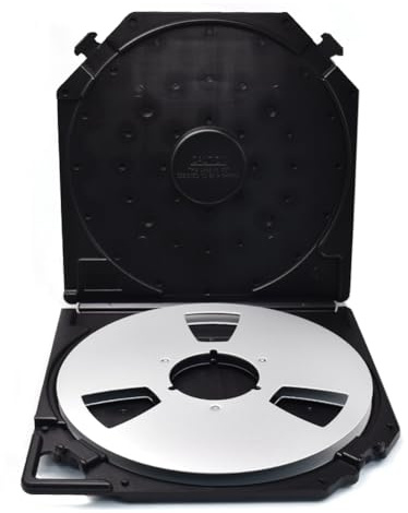 Cenei Empty Take Up Reels Storage Box with 10 Inch Empty Takeup Reel Portable Full Protection Carrying Case for 10 Inch Sound Tapes B