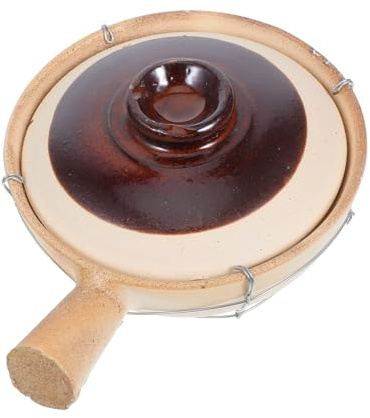 FIXOSHEE Pentola in Terracotta Tradizionale Manico Singolo e Filo per Cucinare Riso Zuppe e Stufati per Famiglie Viaggi e Riunioni Mantiene i Sapori Autentici degli Ingredienti