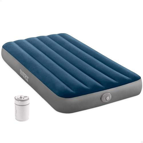 Intex Twin Dura-Beam Prestige Downy Luftbett mit Pumpe 64187NP (Aufgeblasen 191 x 99 x 25cm)