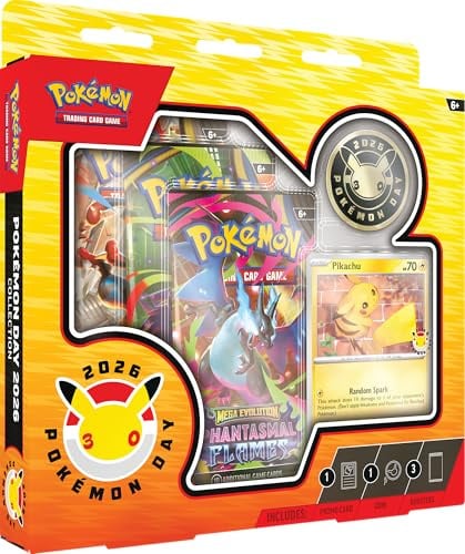 Pokémon TCG: Pokémon Day 2026 Collection (1 foil promo card, 1 coin and 3 booster packs)