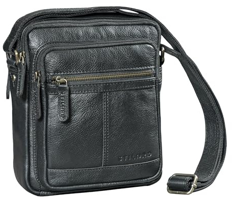 STILORD Lorenzo Piccola Borsa a Tracolla Uomo Pelle Crossbody e Messenger Bag da Uomo Borsa da Spalla Elegante per Tablet 8 Pollici e Oggetti Quotidiani Colore:maraska - marrone