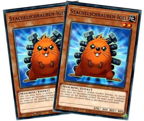 Stachelschrauben-Igel - Spar-Duo (2 Karten) - STAS-DE031 - Common - Deutsch - 1. Auflage - Yugioh - 2-Player Starter Set - mit RC-Fieldcenter