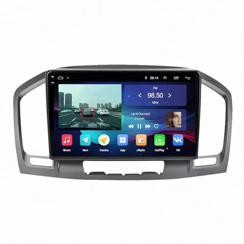 Auto Radio mit Bildschirm für Opel Insignia 2009-2013 Car Play mit Dashcam Sprachsteuerung Karten Navigation Bluetooth Aux Loop, GPS-Navigation, 4 Kern 1G+32G