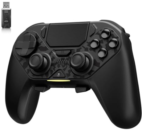 AceGamer Hypershadow D4 2.4G Wireless Controller für Ps4/PC/Switch/ios/Android/Steamdeck, TMR-Joysticks, Sofortauslöser, mechanische Tasten, 4 Makro-Rückpaddles, Turbo, 6-Achsen-Gyrosensor