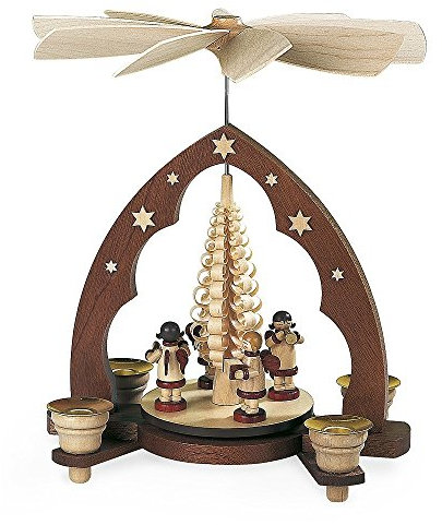 Müller Pyramide Musikantenengel Spitzbogen 28cm Erzgebirge