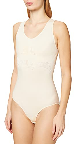 belly cloud Damen Barbara Lilie Formender Body, Elfenbein (Champagner), 38/40(M) EU