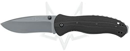 FOX Knives Mil-Tac Liner Lock MTF5 Pocket Knife Black N690Co Stainless and Black G10