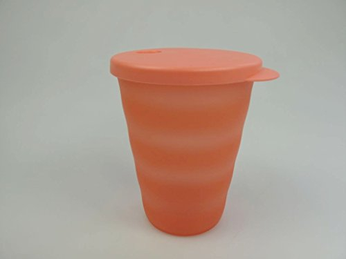TUPPERWARE Pot Avec Paille Gobelet orange pastel 330 ml (1)