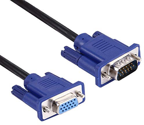 High-Tech Place 1.5 m Bonne Qualité VGA 15 Broches Mâle à VGA 15 Broches Femelle Câble pour Moniteur LCD, Projecteur, etc