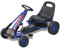 vidaXL Kinder Gokart Handbremse Höhenverstellbar Blau Gocart Tretauto Go Kart