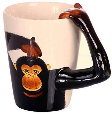 B2SEE Mug-singe-tasse-ceramique-gateau-animaux-3d-ceramique Fait Main Enfant Femme Garcon Fille de LTD