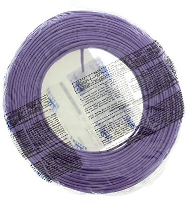 BALDASSARI CAVI Cavo Elettrico Unipolare Filo Rame 1,5 2,5 4 6mm CPR Fs17 per Impianti Casa, Viola, 1,5 MM