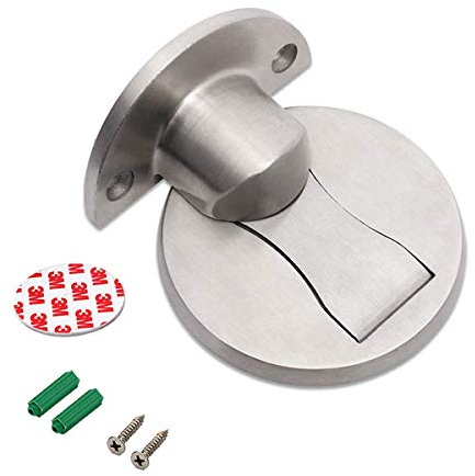 Magnetischer Türstopper Bodenmontierter Türstopper Unsichtbarer Türfänger Türhalter, Silber