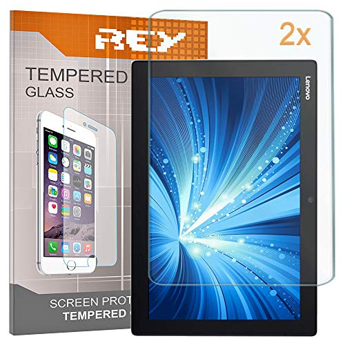 REY Pack 2X Bildschirmschutz aus gehärtetem Glas für Lenovo MiiX 510 12, Schutzfolie, Displayschutzfolie 9H+ Härte, Anti-Kratzen-Öl-Bläschen