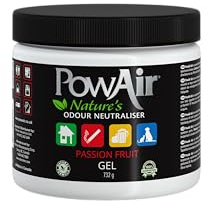 PowAir Gel Natural Odour Neutraliser - Passion Fruit Fragrance - Effective Home Odour Eliminator with Natural Essential Oils (732g)