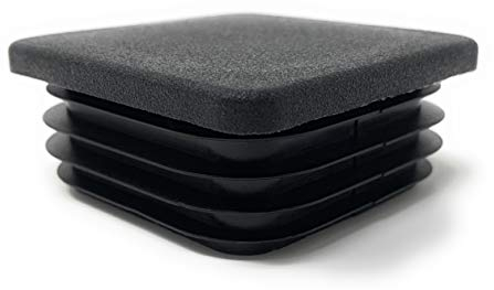 Design61 10x Vierkant Rohrstopfen Lamellenstopfen 40x40 mm mit Lamellen für Innenmaß 34-38 mm