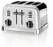 Cuisinart 4 slice toaster, Wide slots, ideal for thick bread and bagels, 6 browning levels plus defrost, Wide slots, High lift lever, Matching kettle available, Frosted Pearl
