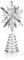 com-four® Weihnachtsbaumspitze Schneeflocke - Christbaumspitze für den Weihnachtsbaum - Schneeflocke zum Hinstellen für Weihnachten (silberfarben)