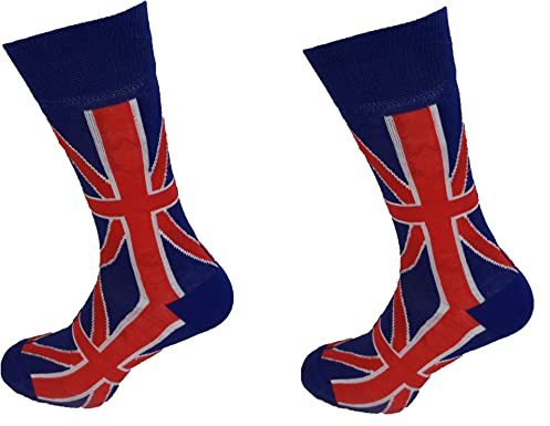 Mazeys Ladies 2 Pair Pack of Union Jack Socks