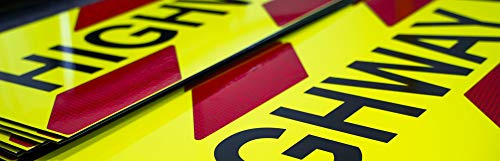 Highway Maintenance Chevron Kit - Chapter 8 Compliant - Magnetic Universal Vehicle Set - Prismatic Grade Reflective & Fluorescent Day Glow Vinyl - 0verall Size 1180x300mm