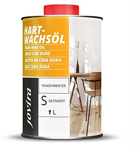 JOVIRA PINTURAS Farbloses Hartwachsöl. Kombination aus Öl und Wachs, die Parkett, Treppen, Möbel usw. pflegt und schützt. (1 Liter)