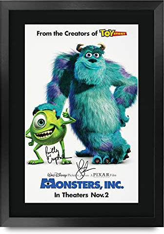 HWC Trading FR A3 Monsters Inc Geschenke Geduckter Poster Signiertes Autogramm Foto für Fans von Film Memorabilien - A3 Framed