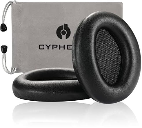 CYPHER.V Replacement Ear Pads Cushions, Soft Earpads Cover Compatible with Sony WH-1000XM3 Wireless Noise Cancelling Over Ear Headphones (Black)