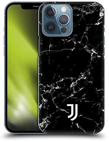 Head Case Designs Offizielle Juventus Football Club Schwarz 2 Marmor Harte Rueckseiten Handyhülle Hülle Huelle kompatibel mit Apple iPhone 13 Pro Max