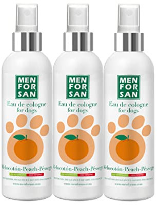 MENFORSAN Eau de Cologne Pfirsich für Hunde 125ml | Packung mit 3 Einheiten