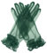 Hoseirty Damen-Handschuhe, kurz, Tüll, Hochzeit, Party, Handgelenk, Vintage, transparent, für Tee, Party, Abend, Abschlussball, Opern, Party, Handschuhe, dunkelgrün