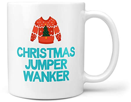 TeHe Gifts Funny Gift for Xmas Jumper Wanker Present Gifts Mug for Him Her