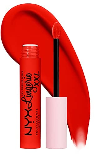 NYX Professional Makeup Lip Lingerie XXL, Flüssiger Lippenstift für langen Halt, Vegane Formel, 27 On Fuego