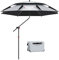 Sombrilla para el Sol, Sombrillas para Exterior, Hueso fibroso nativo de 8MM, 0 transmitancia, Doble ventilación, Sombrilla solar, para Patio, Jardín, Piscina, Exterior ( Color : Grey , Size : 2m )