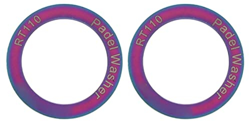 BuyWeek Fahrradpedale Unterlegscheiben, 2 Stück wasserdichte Verlängerung Fahrrad Pedale Unterlegscheiben Titanlegierung Fahrradpedal Unterlegscheibe Weniger Reibung Entfernen Geräusch (Bunt)