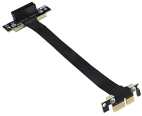 10Gtek PCIe 3.0 Riser Cable, X1 to X1, M to F, 90° to 90°, Cable Length 25cm, P311MF5525